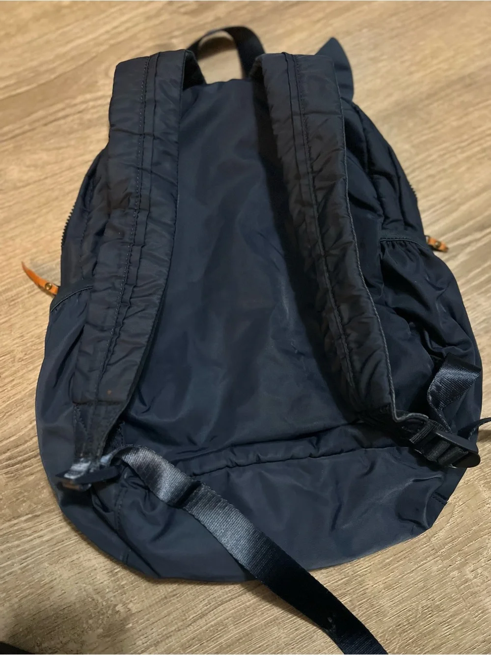 Crewcuts Navy Backpack with Orange Heart Accent